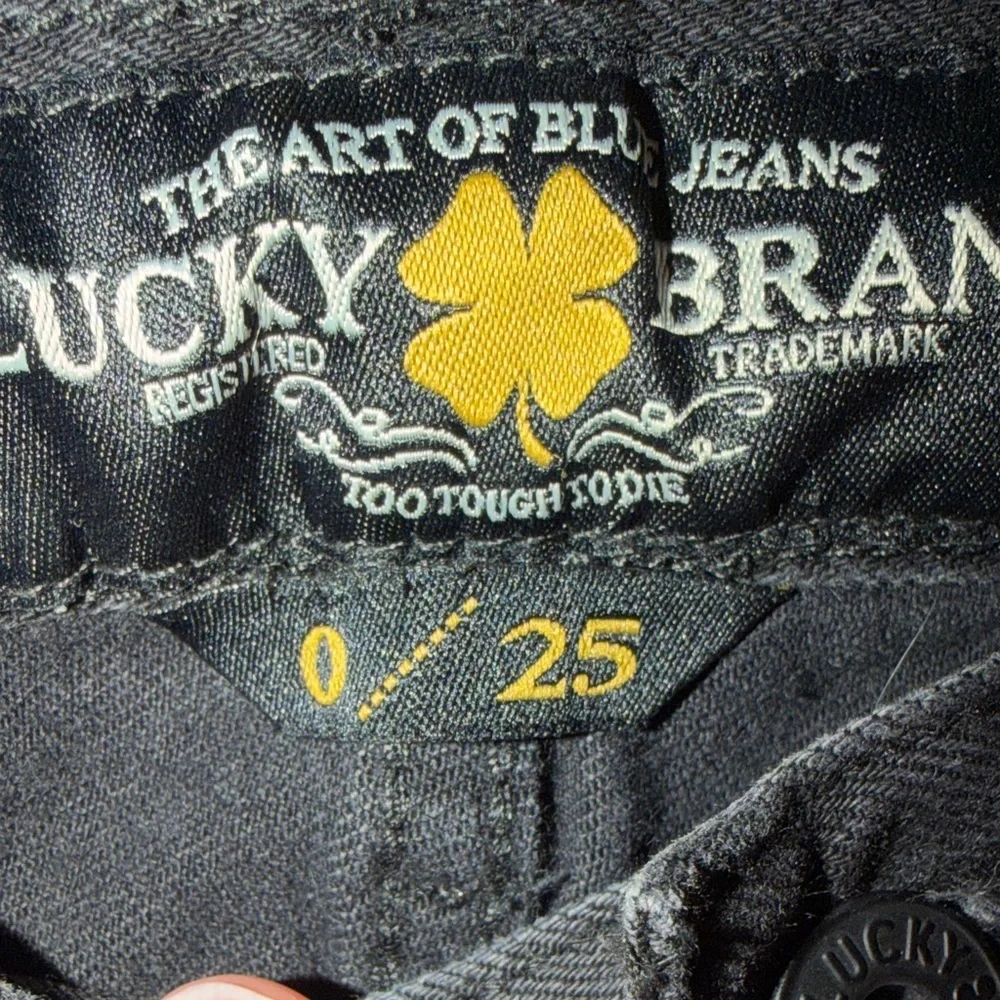 Lucky Brand Black Jeans with Floral Embroidery